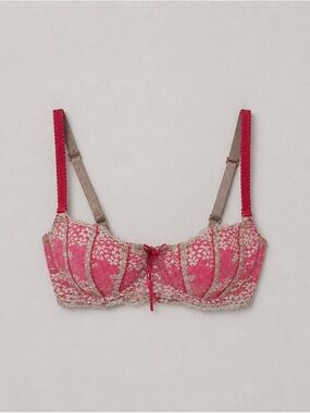 Elle Macpherson Lace Balconette Bra – Pink & Cream – Size 32D
